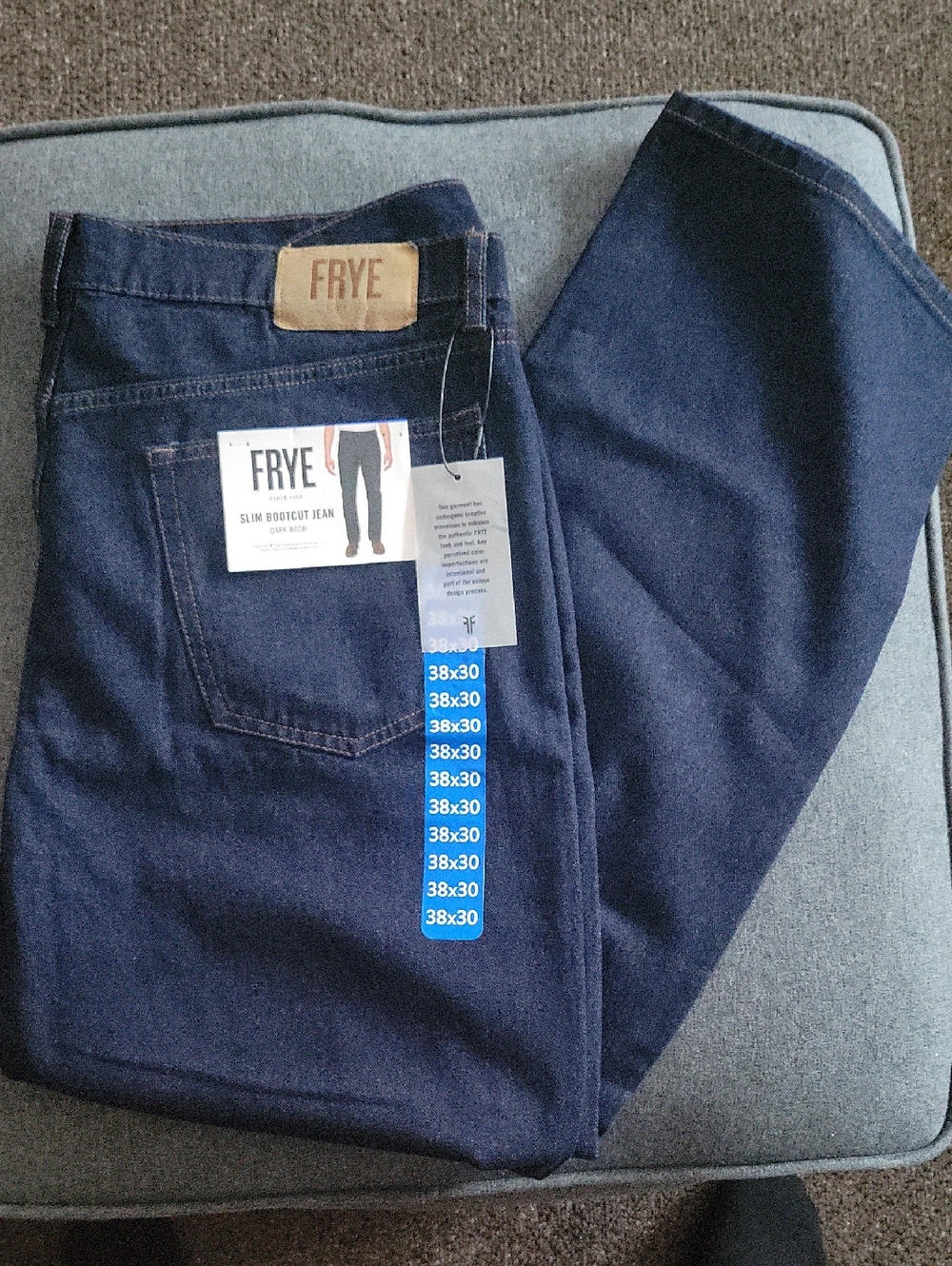 FRYE Men's Slim Bootcut Jeans in Dark Indigo
